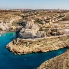 Aerial of Xlendi Bay in Gozo