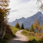 A scenic hiking trail on mount Helm, Italy