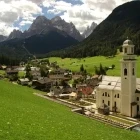 Sesto, with Croda Rossa and Cima Dodici in the background, Italy