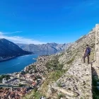 View of Kotor Bay from St Ivan fortress, Montenegro.