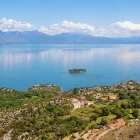 Panoramic view over Lake Skadar, Montenegro.