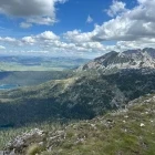 Views from the Crvena Greda loop down to the Black Lake in Durmitor National Park, Montenegro.