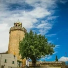 The church and castle tower of Freixo de Espada à Cinta, Portugal
