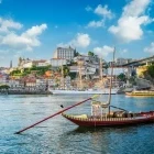 Boat on the Douro River, in Porto, Portugal