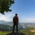 Man enjoying views of the Douro Valley, Portugal