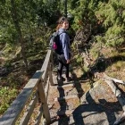 Walking to the Telegrafberget Tower on Orno Island in the Stockholm Archipelago, Sweden.