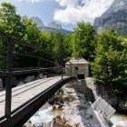 Bridge over Valbona River in Albania