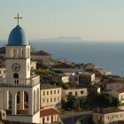 Clock tower in Dhermi Village, Albania
