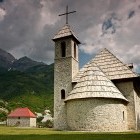 Stone church in Thethi Valley Albania