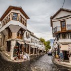 Gjirokaster bazaar in Albania
