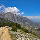 Hiking trail in Llogara Pass, Albania