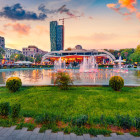 Scanderbeg square in Tirana, Albania