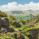Hikers in Zagoria Nature Park, Albania.