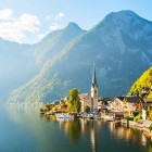 Picturesque village of Halstatt in Salzkammergut