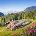 Mountain hut in the Austrian Alps near Salzburg