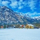Bad Goisern in Austria during winter