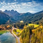 View of Gosaubach Lake in Austria
