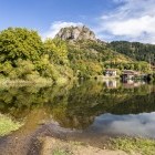 Lake Ribkata part of Smolyan Lakes in Bulgaria