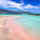 The pink sand at Elafonissi beach in Crete