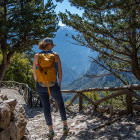 Hiker at Samaria Gorge in Crete
