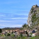 Roquefixade Cathar Castle on the historic Cathar footpath in France