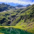 Green lake near Luchon in France