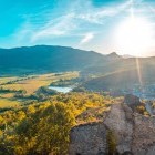 View from Puivert Castle in France