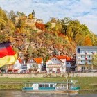 Resort Rathen and River Elbe in Germany