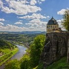 Koenigstein Castle in Saxon Switzerland National Park