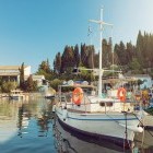 Fishing boats in Kalami Bay, Corfu