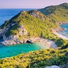 Agios Georgios beach on the Greek island of Corfu