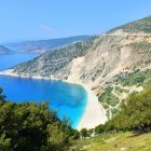 Myrtos beach on the Greek island of Kefalonia