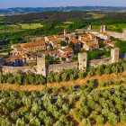 An aerial view of Monteriggoni.