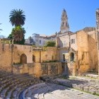 Roman theatre in Lecce in Puglia region of Italy