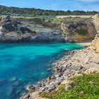 Santa Cesarea Terme Salento coastline in Puglia region of Italy