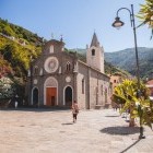 Church in Riomaggiore in the Cinque Terre, Italy