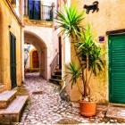 Narrow streets of Otranto in Italy