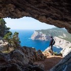 Hiker admiring the view in Sardinia