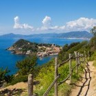 Walking trail to Sestri Levante in Italy