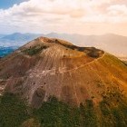 Aerial shot of Mount Vesuvius