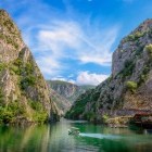 Boat in Matka Canyon near Skopje in Macedonia
