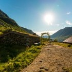 Wooden huts in Norway