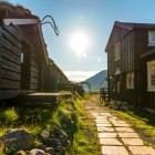 Wooden huts in Norway