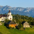 Church in Magura village near Zărnești in Romania