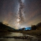 Milky Way over Piatra Craiului in Romania