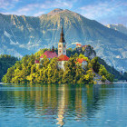 Pilgrimage Church of the Assumption of Maria in Lake Bled, Slovenia