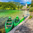 Church of St John the Baptist in Lake Bohinj, Slovenia