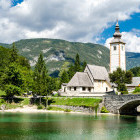 Church of St John the Baptist on Lake Bohinj, Slovenia