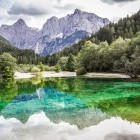 Lake Jansa near Kranjska Gora in Slovenia