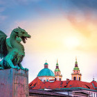 Dragon bridge in Ljubljana, Slovenia